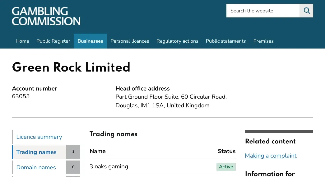 UKGC License No. 63055